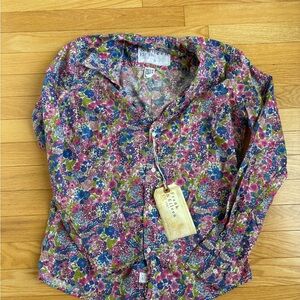 Frank & Eileen Pink and Blue Floral Shirt NWT